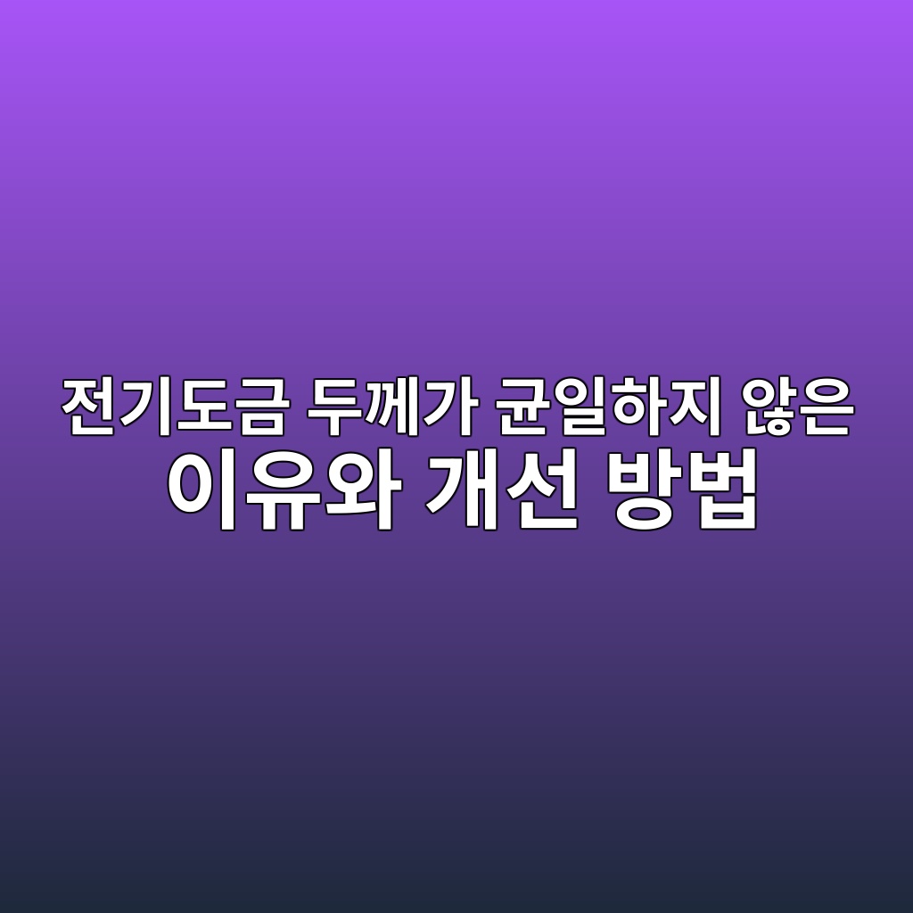 전기도금 두께가 균일하지 않은 이유와 개선 방법 1 전기도금 두께가 균일하지 않은 이유와 개선 방법